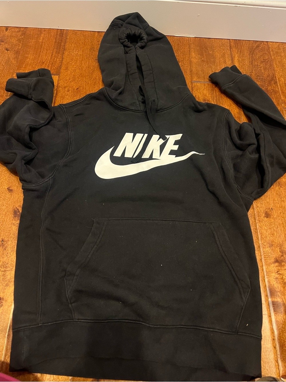 Nike Black Hoodie with White Logo